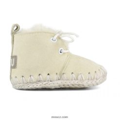 cz Mou děti dětská šněrovací bota vanilka D4T48P827