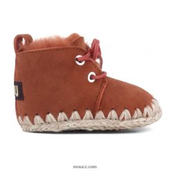 cz Mou děti dětská šněrovací bota Zrzavý D4T48P825