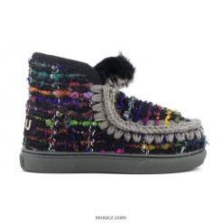 cz Mou děti eskymácké tenisky persky tkané perská tkaná černá D4T48P807
