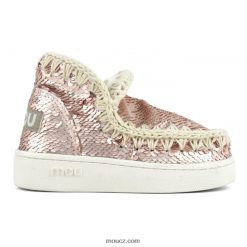 cz Mou děti letní eskymácké tenisky flitry flitry růžové zlato - logo zlaté D4T48P789
