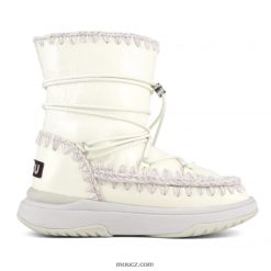 cz Mou ženy běžecká sněžnice krátká lakovaná bílá D4T48P375