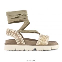 cz Mou ženy bio sandál šněrování přírodní D4T48P162