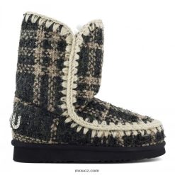 cz Mou ženy eskimo 24 tartan - velké cvočky s logem tartan lurex zelený D4T48P369