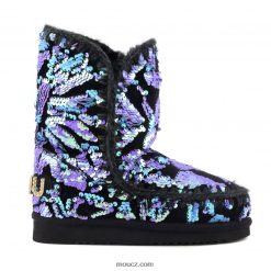 cz Mou ženy eskimo 24 - velké cvočky s logem duhové flitry lila na sametu D4T48P279
