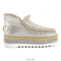 cz Mou ženy eskymácké juty perforované mikrotřpytky mikrotřpytivé sloní šedé D4T48P216