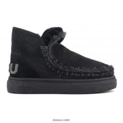 cz Mou ženy eskymácké tenisky s výrazným třpytivým logem Černá D4T48P729