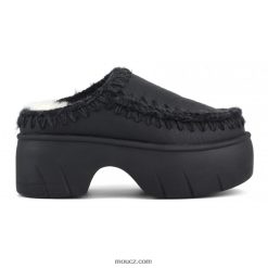 cz Mou ženy eskymácký dřevák twist nubuková černá D4T48P524