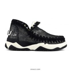 cz Mou ženy eskymácký trenér microglitter mikrotřpytky černé D4T48P73