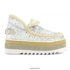 cz Mou ženy flitry z eskymácké juty flitry bílo-stříbrné D4T48P218