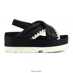 cz Mou ženy japonský criss cross svršek Černá bílá D4T48P192