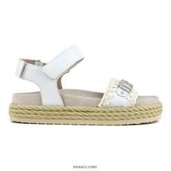 cz Mou ženy lano bio pásek na sandály ještěrka bílá D4T48P136