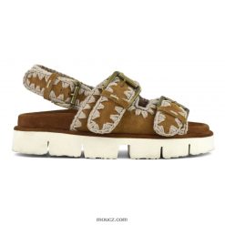 cz Mou ženy nové bio s přezkami a zadním popruhem koňak D4T48P117