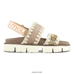 cz Mou ženy nový pásek na zadní bio sandály kovová ještěrka zlatá D4T48P159