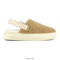 cz Mou ženy odvážná kudrnatá ovčí kůže a zádový popruh koňak D4T48P520