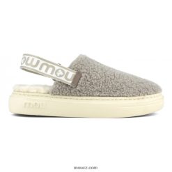 cz Mou ženy odvážná kudrnatá ovčí kůže a zádový popruh sloní šedá D4T48P519