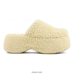 cz Mou ženy robustní platforma šerpa kožešina béžový D4T48P143