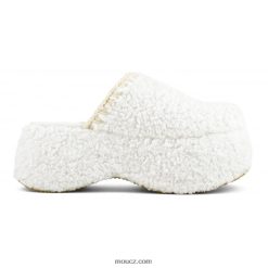 cz Mou ženy robustní platforma šerpa kožešina bílý D4T48P141