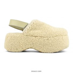 cz Mou ženy robustní platforma sling back sherpa kožešina béžový D4T48P146