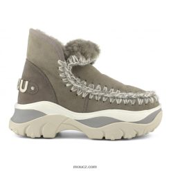 cz Mou ženy robustní tenisky eskymák nová šedá D4T48P720