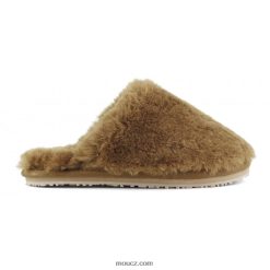 cz Mou ženy uzavřená špička pantofle z ovčí kůže koňak D4T48P465