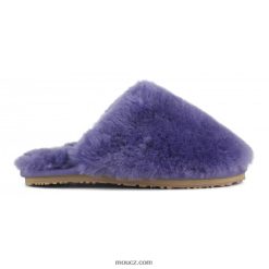 cz Mou ženy uzavřená špička pantofle z ovčí kůže šero fialová D4T48P470