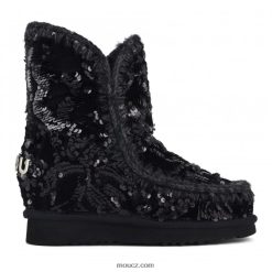 cz Mou ženy vnitřní klín duhové flitry duhové flitry modrá černá na černé D4T48P543