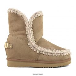 cz Mou ženy vnitřní klínové krátké kovové logo růžová hnědá D4T48P560