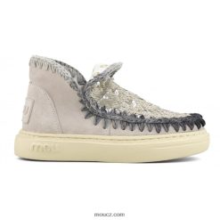 cz Mou ženy výrazné semišové degradované prošívání křída D4T48P83