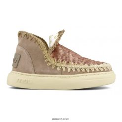 cz Mou ženy výrazné semišové degradované prošívání růžový písek (tavidlo) D4T48P84