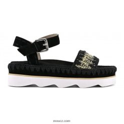 cz Mou ženy vysoké eva bio sandály Černá D4T48P169