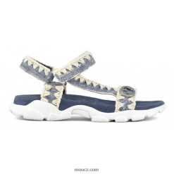 cz Mou ženy zadní pásek na sportovní sandály kožený sepraný denim D4T48P201